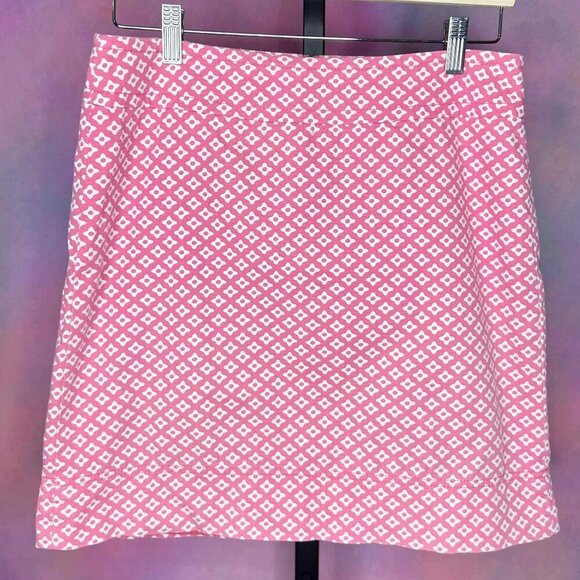 Talbots Petite A-Lined Skirt in Size 4P, Pink and White - Picture 1 of 7